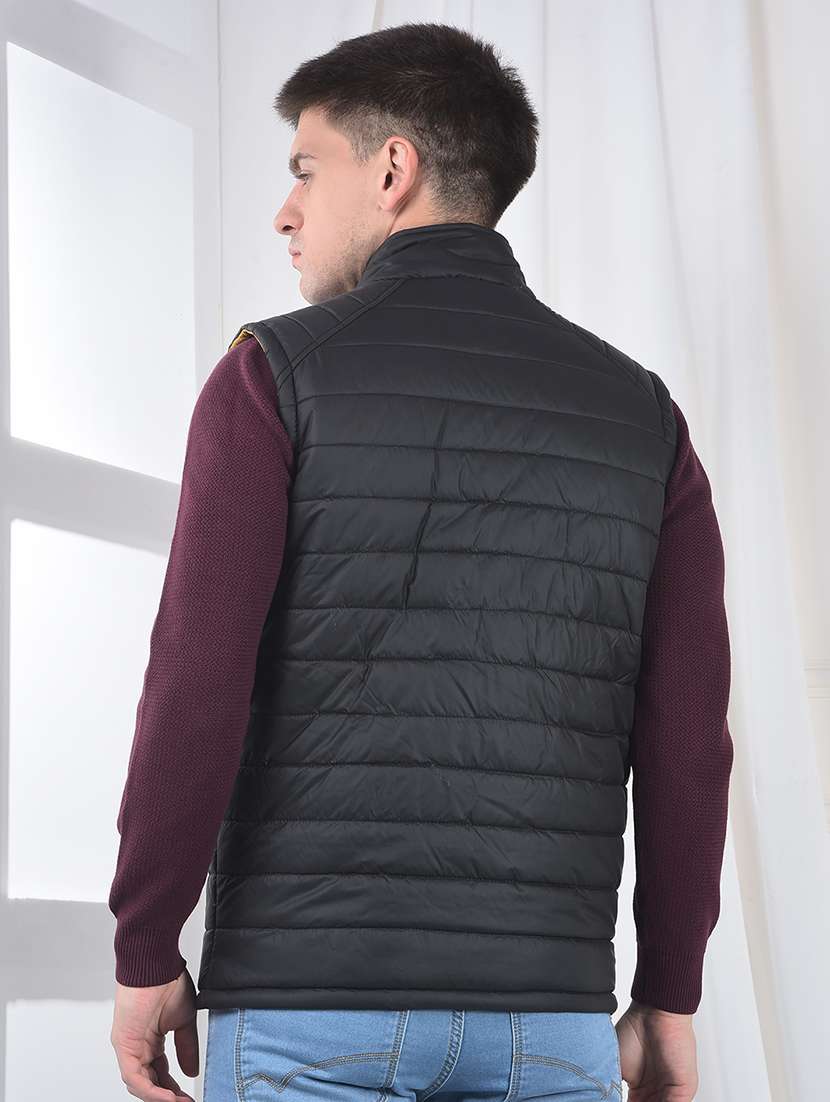 men solid sleeveless reversible puffer jacket - 22231129 -  Standard Image - 5