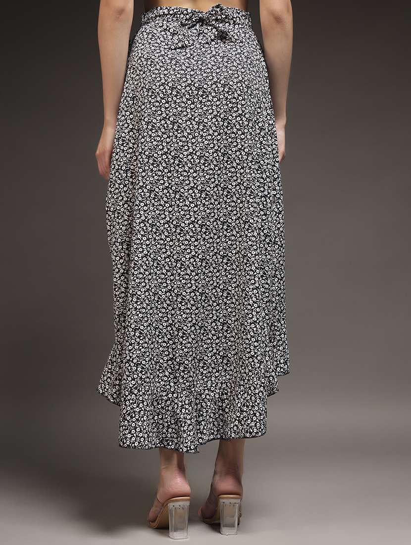 women floral print high rise wrap skirt - 22231263 -  Standard Image - 3