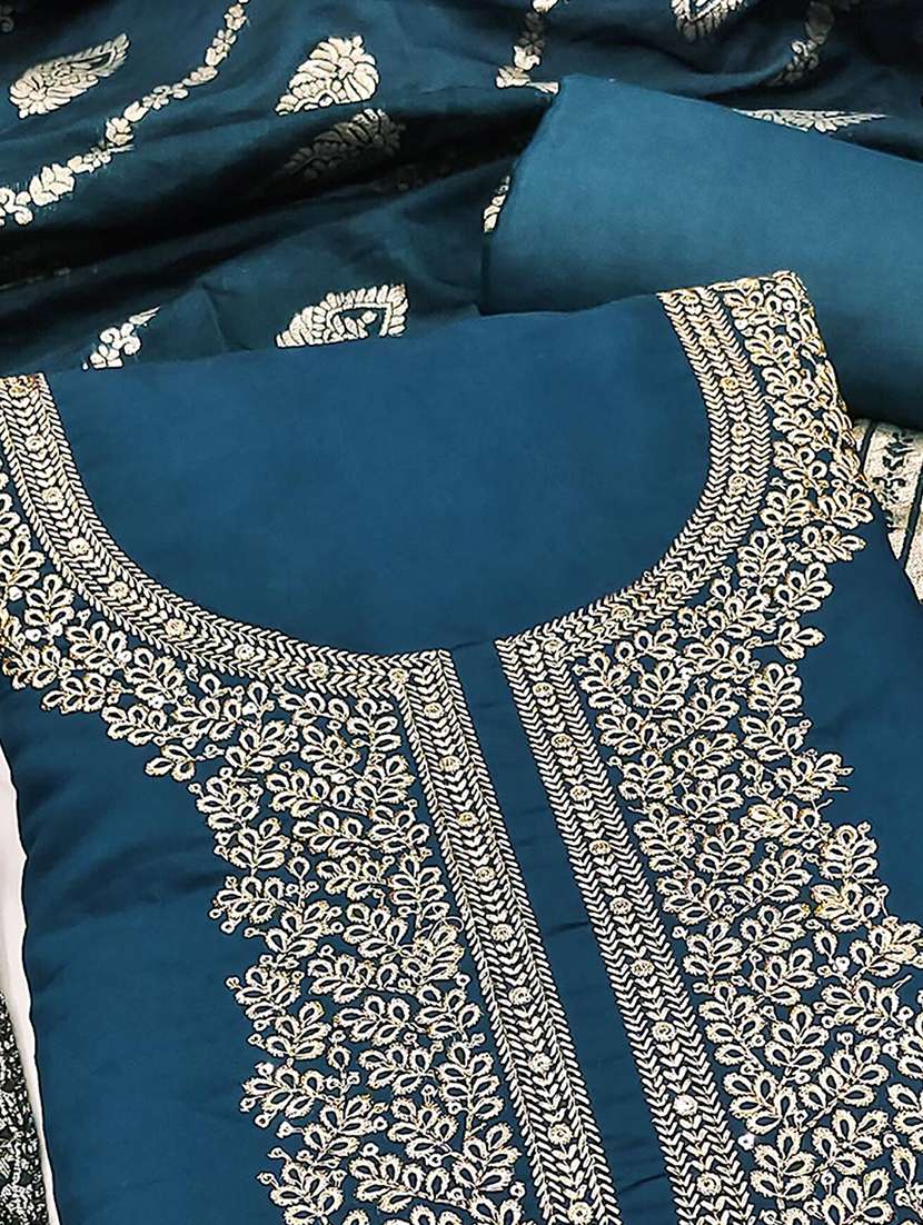 women solid with work unstitched suit set - 22231330 -  Standard Image - 3