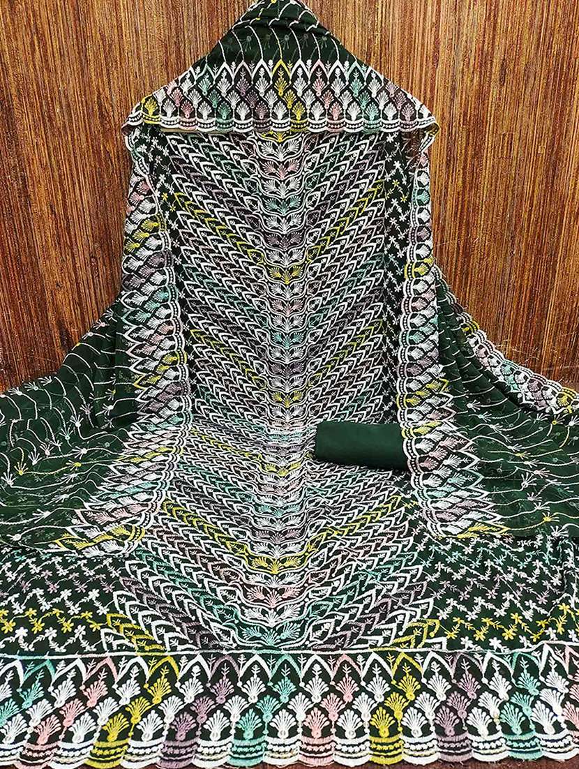 women solid with work unstitched suit set - 22231332 -  Standard Image - 3