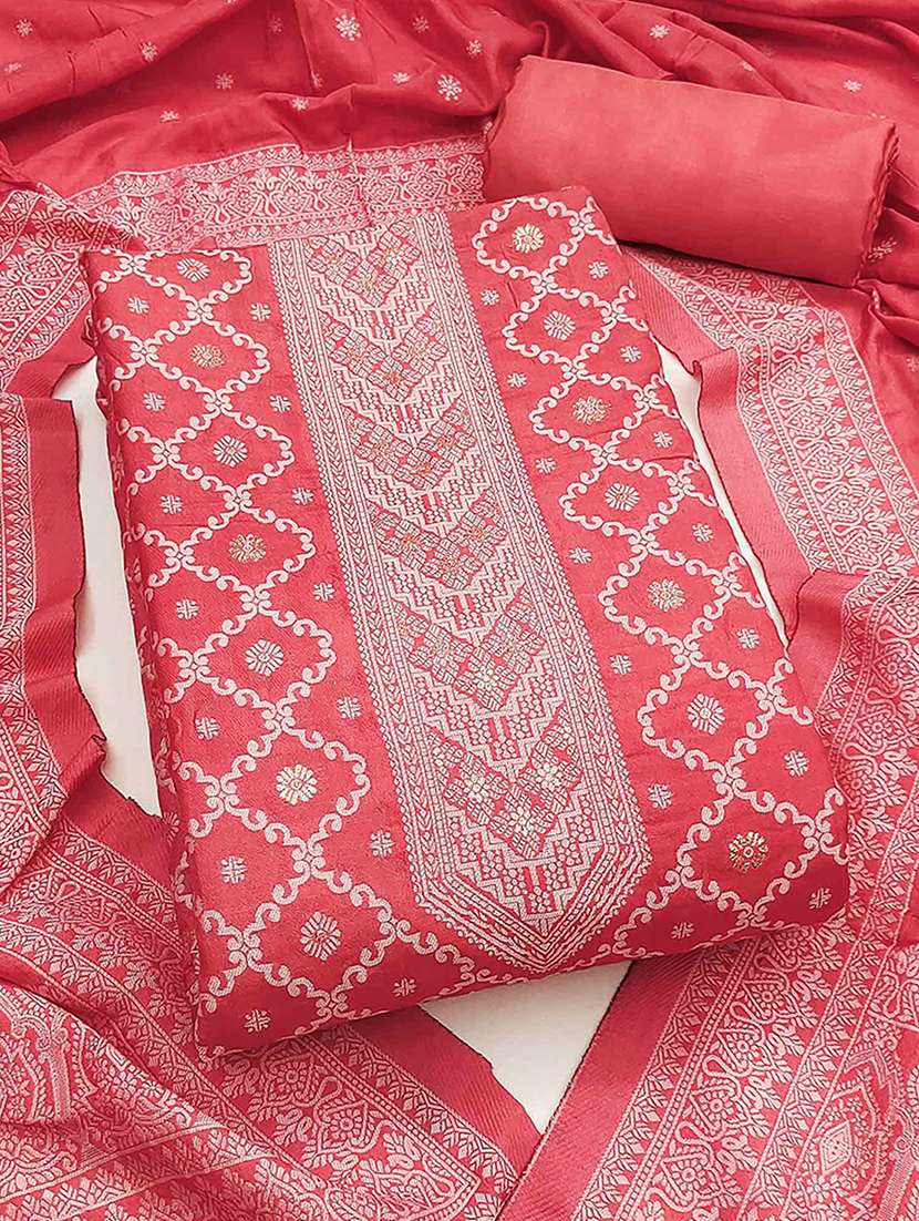 women self design unstitched suit set