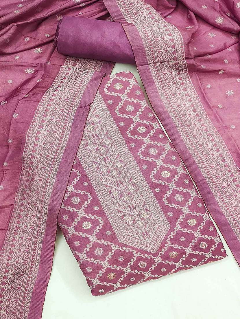 women self design unstitched suit set