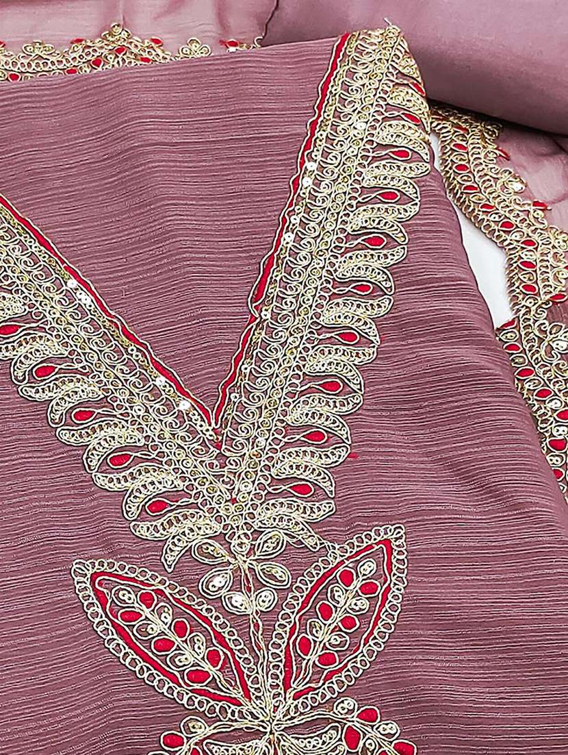 women solid with work unstitched suit set - 22231359 -  Standard Image - 3