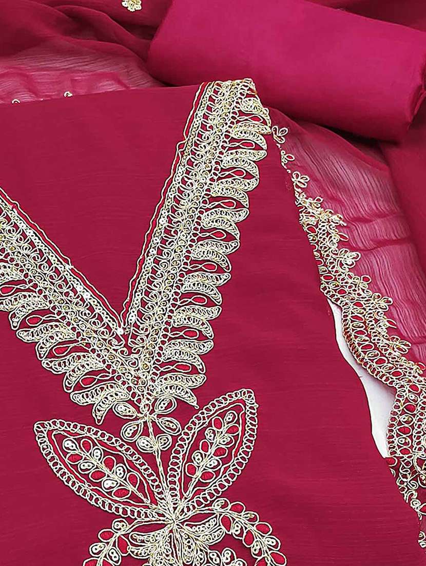 women solid with work unstitched suit set - 22231360 -  Standard Image - 3