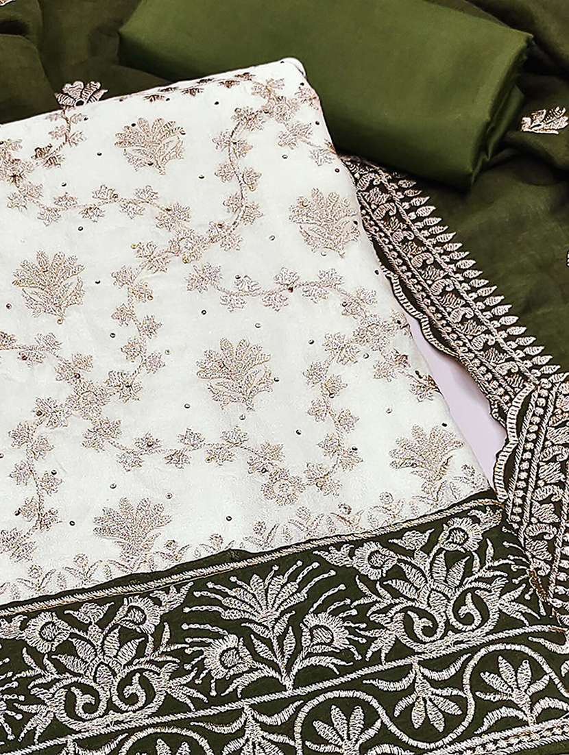 women solid with work unstitched suit set - 22231362 -  Standard Image - 3