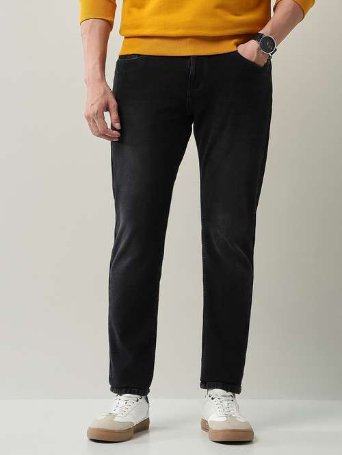 men washed high rise full length jeans - 22231380 -  Standard Image - 0