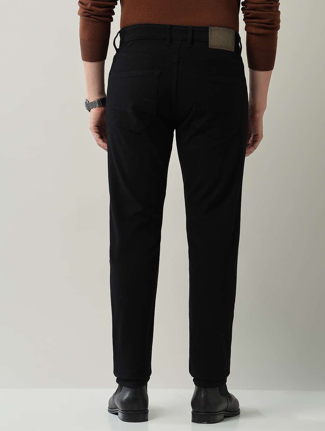 men plain high rise full length jeans - 22231385 -  Standard Image - 3