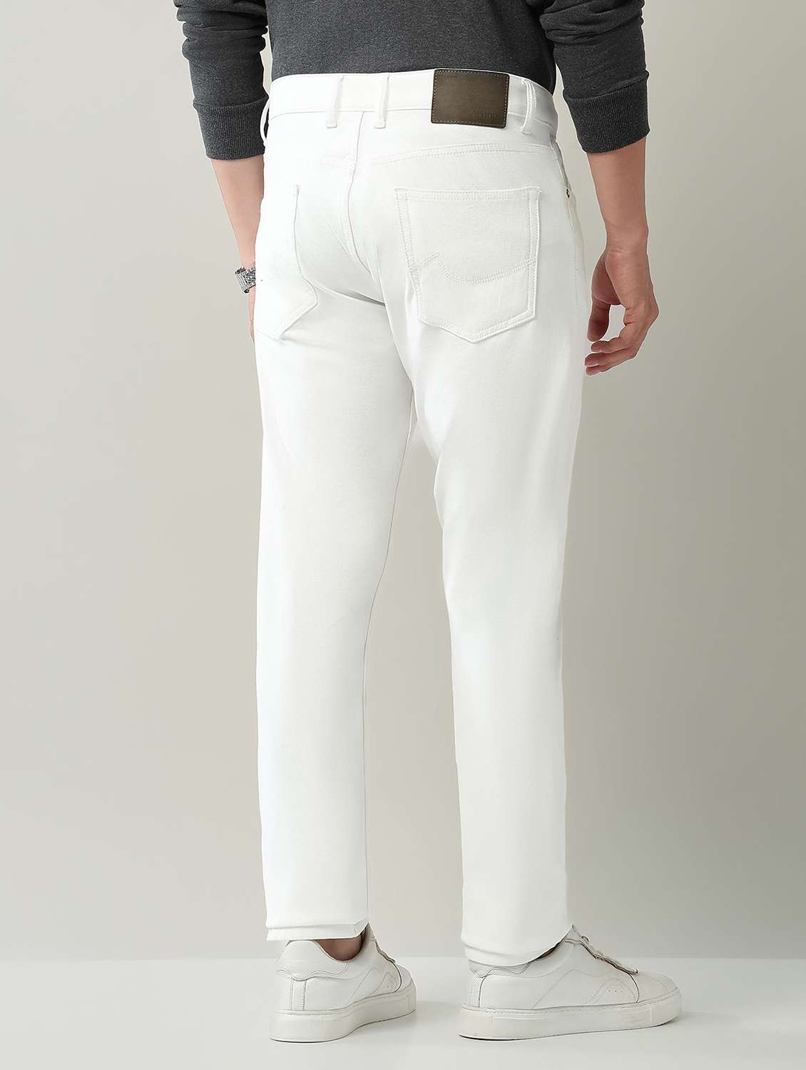 men plain high rise full length jeans - 22231388 -  Standard Image - 3