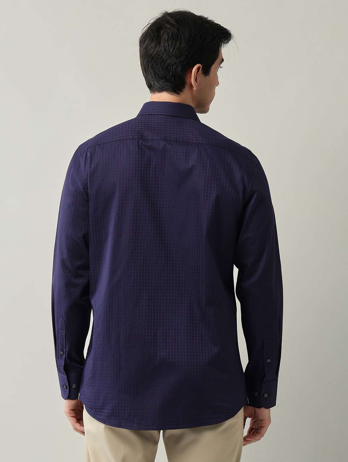 men striped long sleeve regular fit formal shirt - 22231411 -  Standard Image - 3