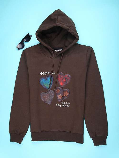 girls printed long sleeve hooded sweatshirt - 22231439 -  Standard Image - 0