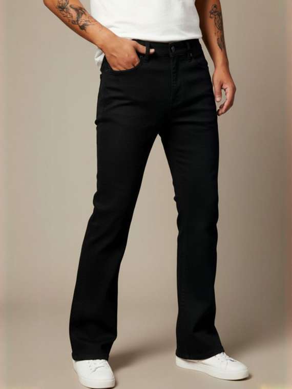 men plain mid rise full length jeans - 22231472 -  Standard Image - 3