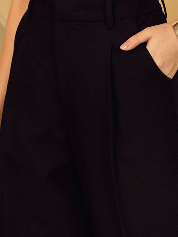 women solid high rise cigarette pants - 22231493 -  Standard Image - 3