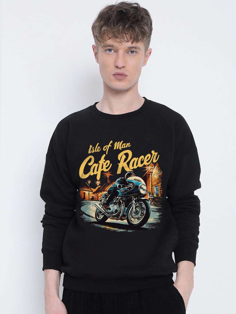 men front print long sleeve regular fit sweatshirt - 22231587 -  Zoom Image - 0