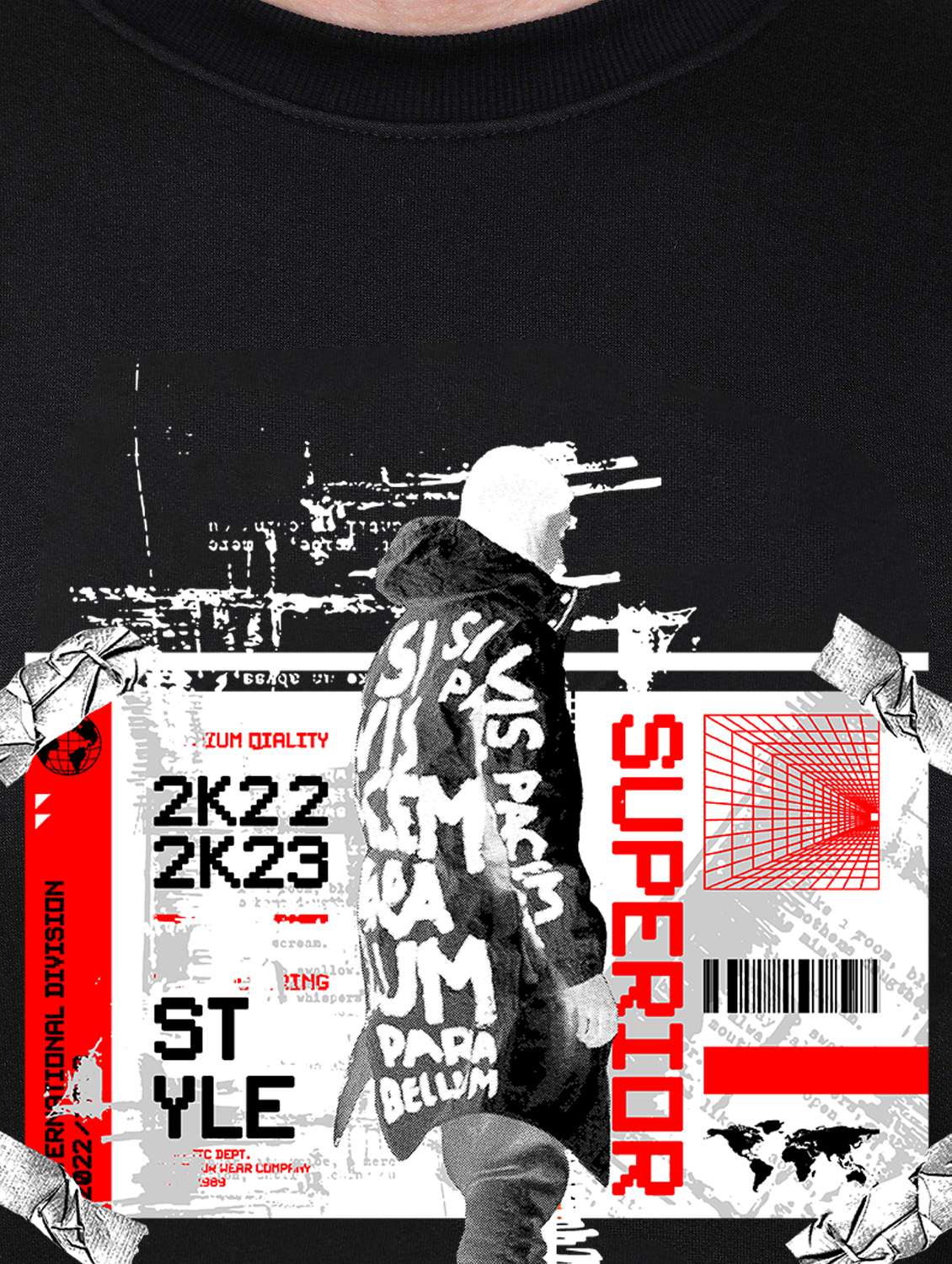 men front print long sleeve regular fit sweatshirt - 22231590 -  Standard Image - 3