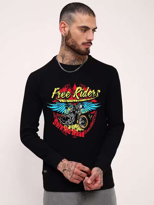 men front print long sleeve regular fit sweatshirt - 22231593 -  Standard Image - 0