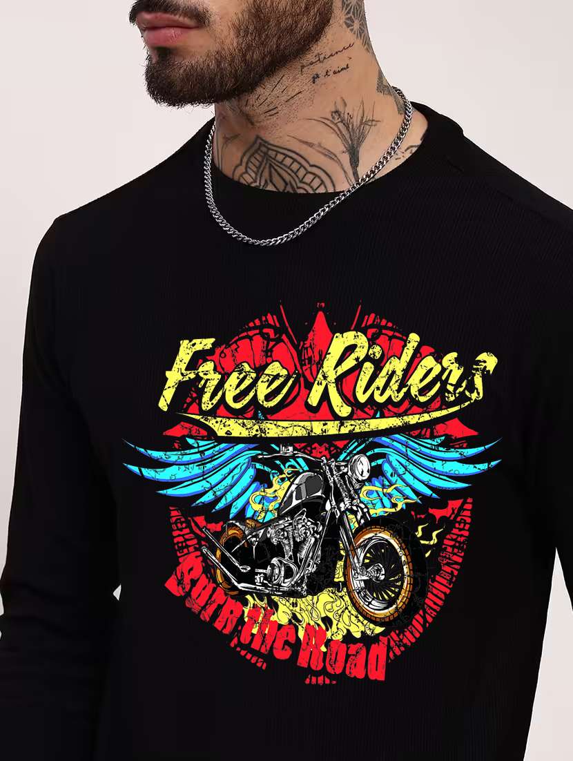 men front print long sleeve regular fit sweatshirt - 22231593 -  Standard Image - 3