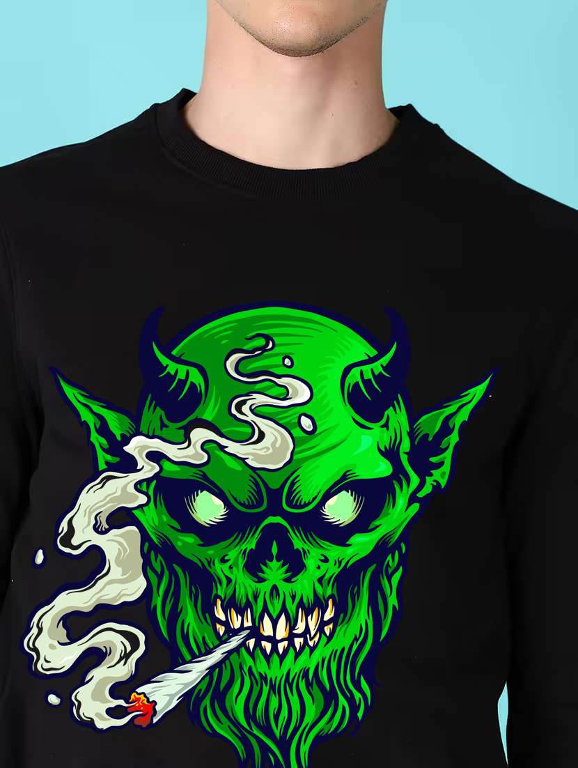 men front print long sleeve regular fit sweatshirt - 22231599 -  Standard Image - 3