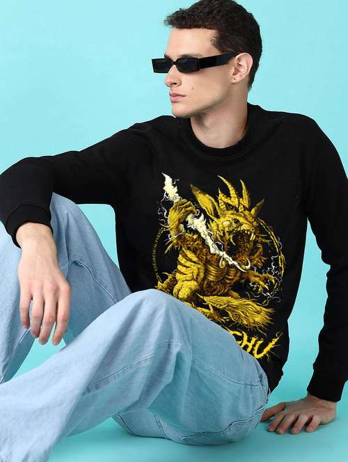 men front print long sleeve regular fit sweatshirt - 22231600 -  Standard Image - 0