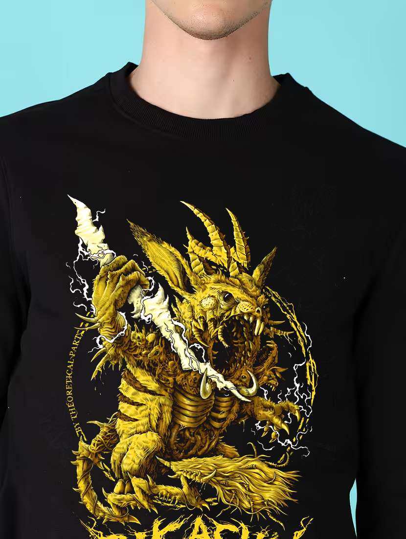 men front print long sleeve regular fit sweatshirt - 22231600 -  Standard Image - 3