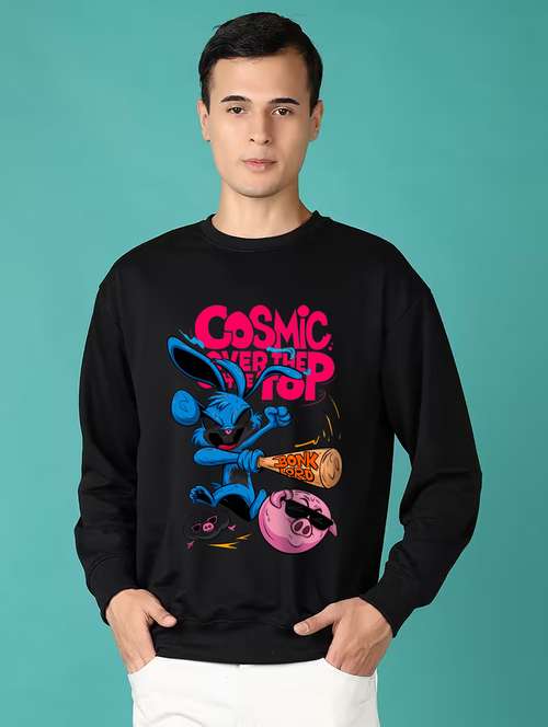 men front print long sleeve regular fit sweatshirt - 22231602 -  Standard Image - 0