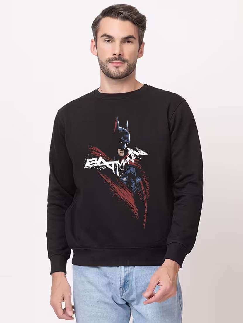 men front print long sleeve regular fit sweatshirt