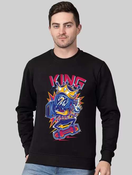 men front print long sleeve regular fit sweatshirt - 22231620 -  Standard Image - 0