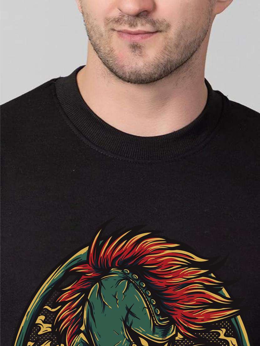 men front print long sleeve regular fit sweatshirt - 22231621 -  Standard Image - 3