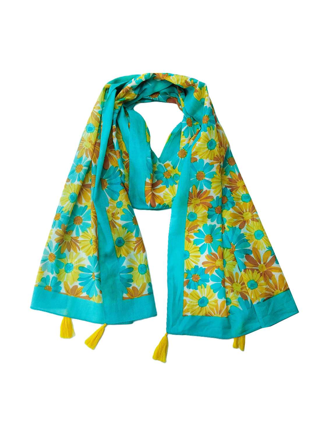 women floral printed scarf