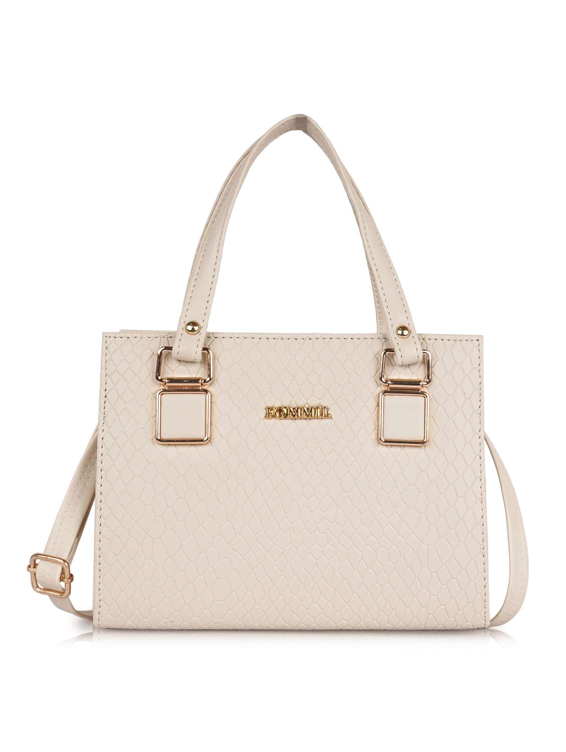 women textured structured leather handbag