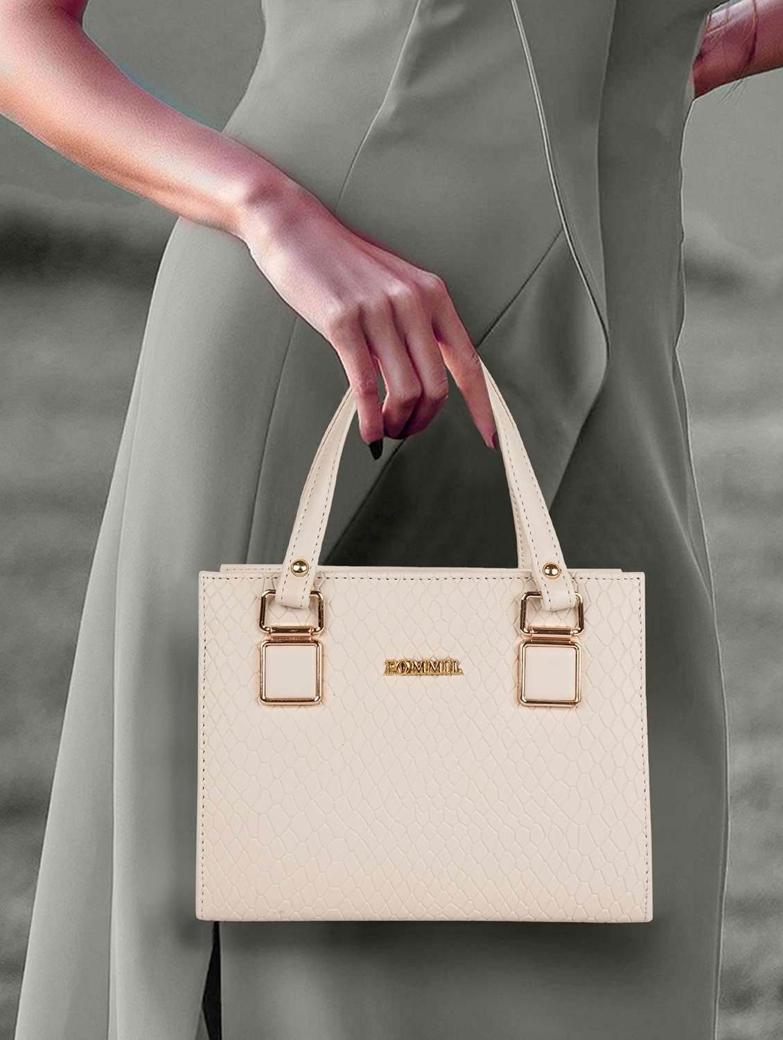 women textured structured leather handbag - 22231703 -  Standard Image - 3