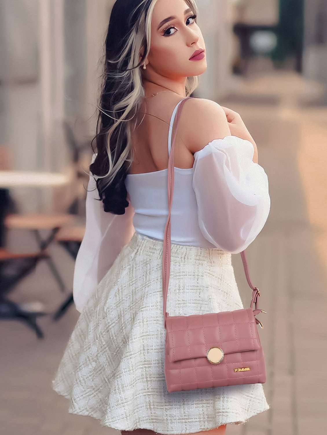 women quilted adjustable strap sling bag - 22231708 -  Standard Image - 3