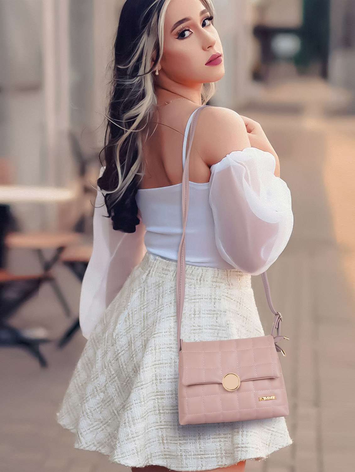 women quilted adjustable strap sling bag - 22231709 -  Standard Image - 3