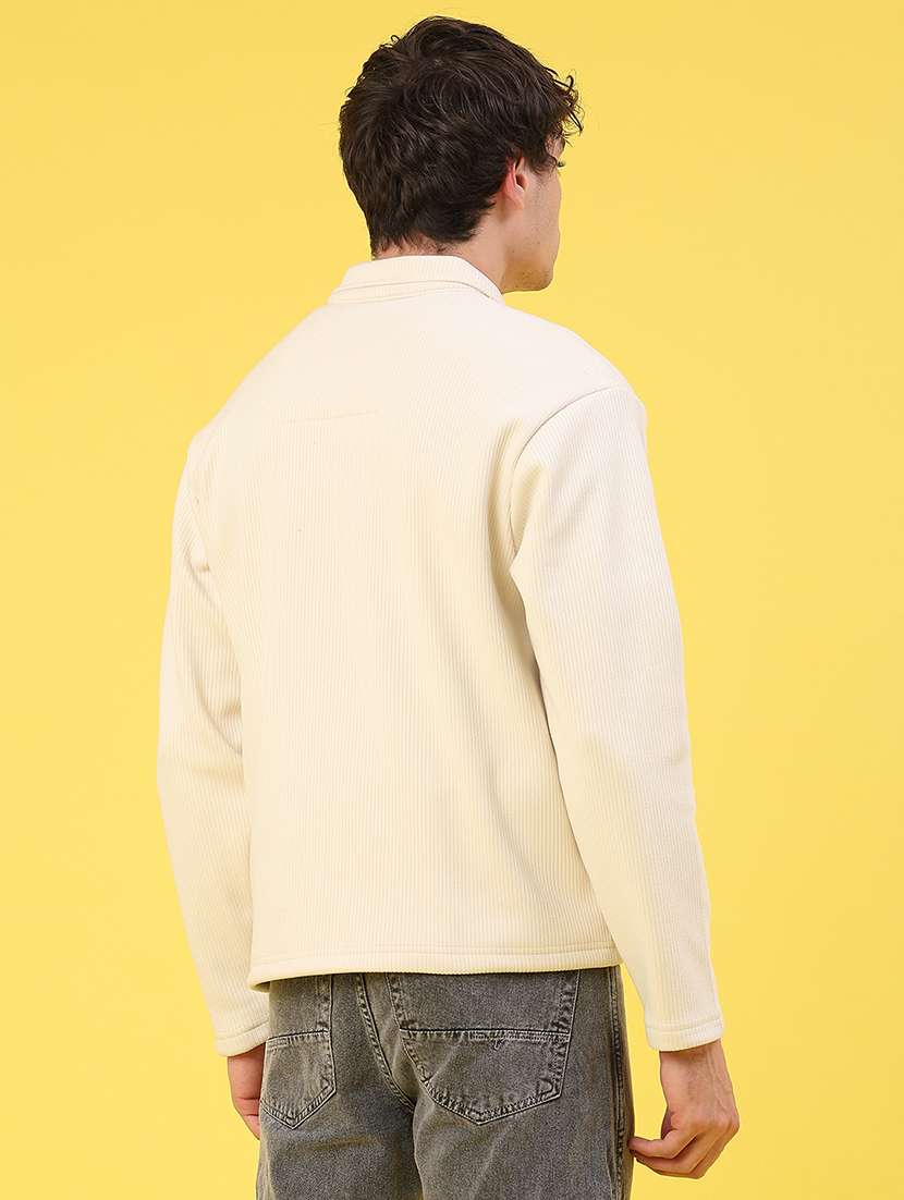 men self design long sleeve regular fit shacket - 22231748 -  Standard Image - 3