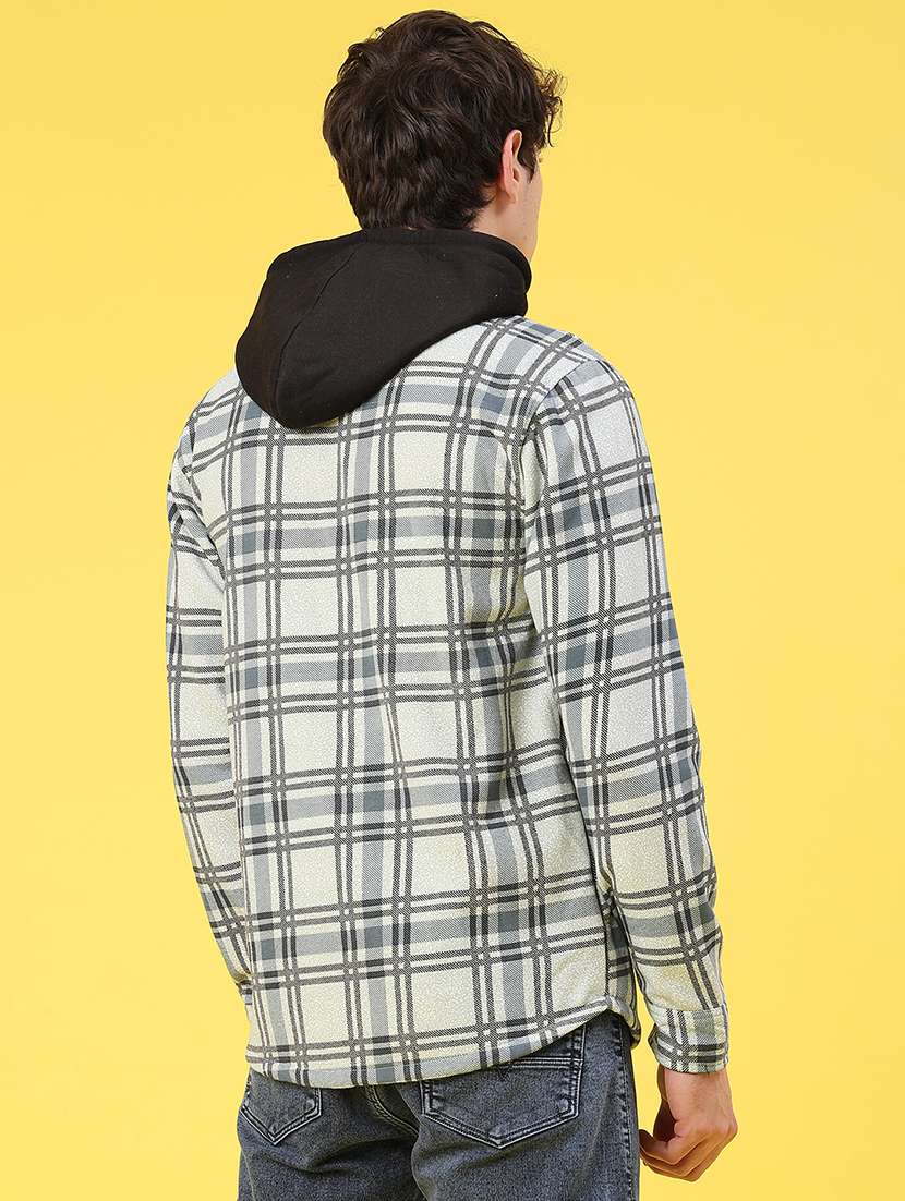 men checkered long sleeve regular fit shacket - 22231752 -  Standard Image - 3
