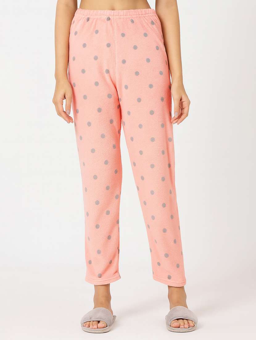 women printed mid rise loungewear pajama