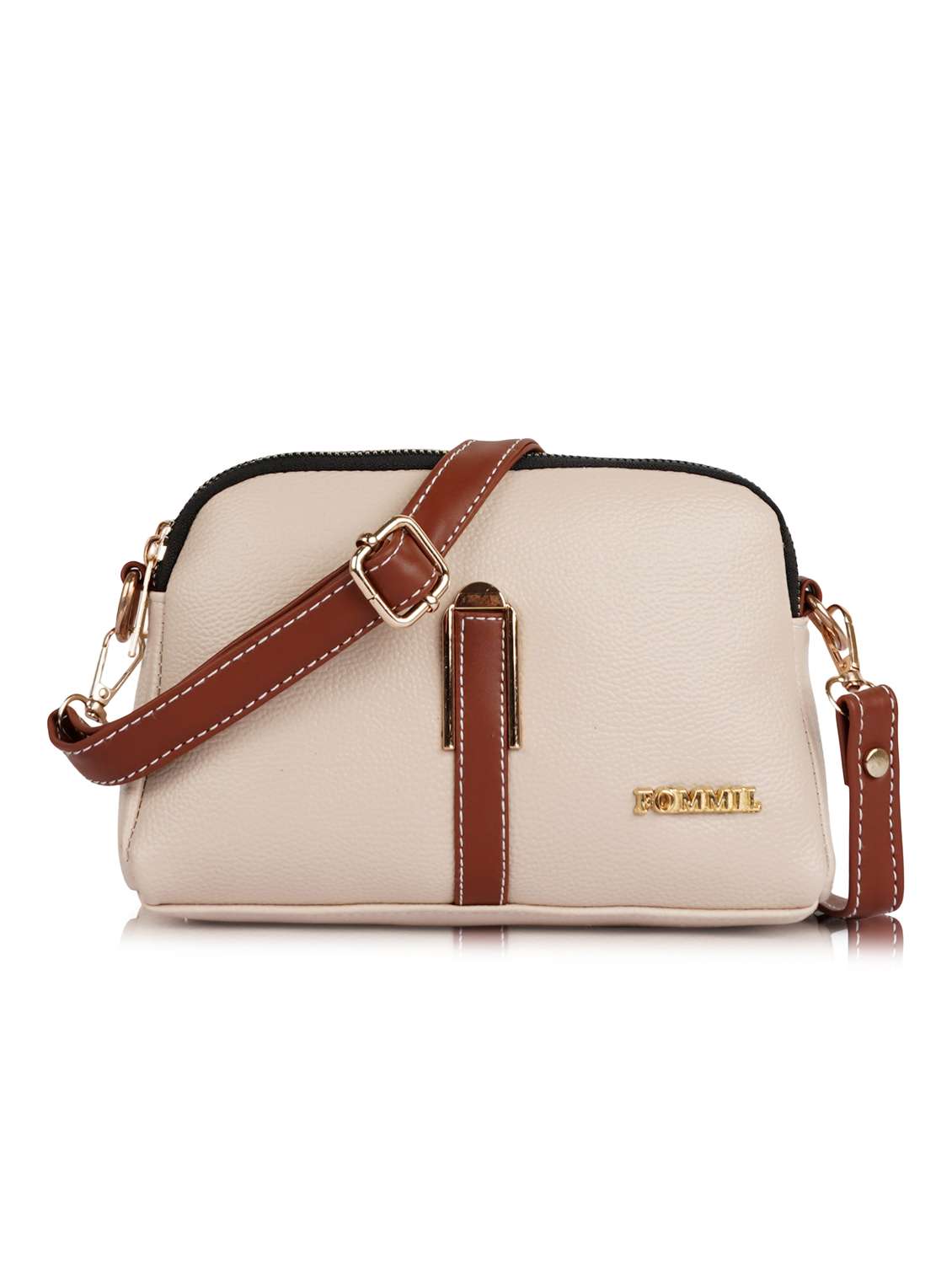 women solid adjustable strap sling bag