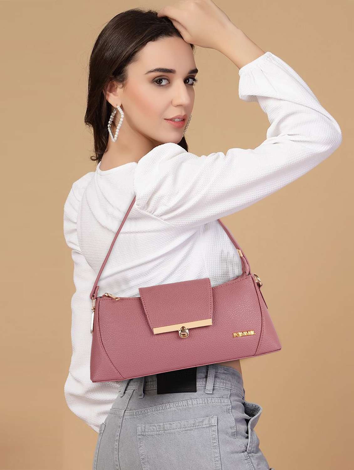 women solid structure handheld bag - 22231812 -  Standard Image - 3