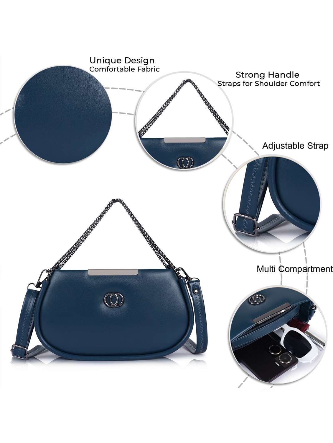 women solid structure handheld bag - 22231813 -  Standard Image - 3