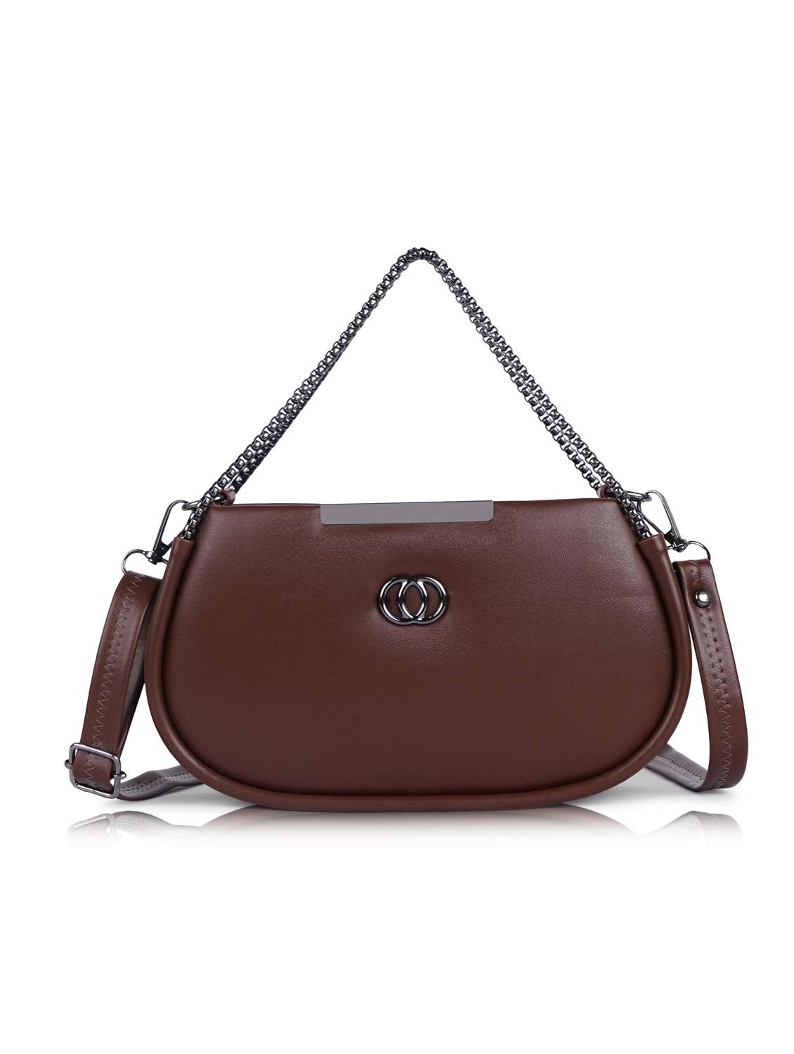 women solid structure handheld bag