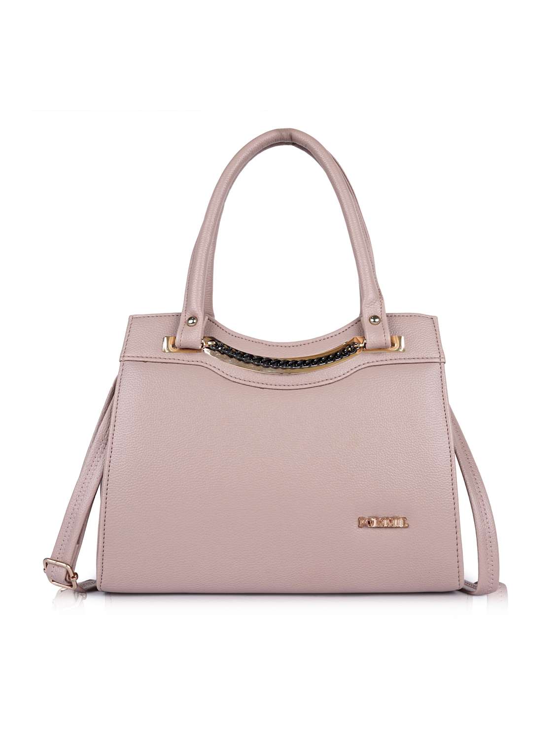 women solid structure handheld bag