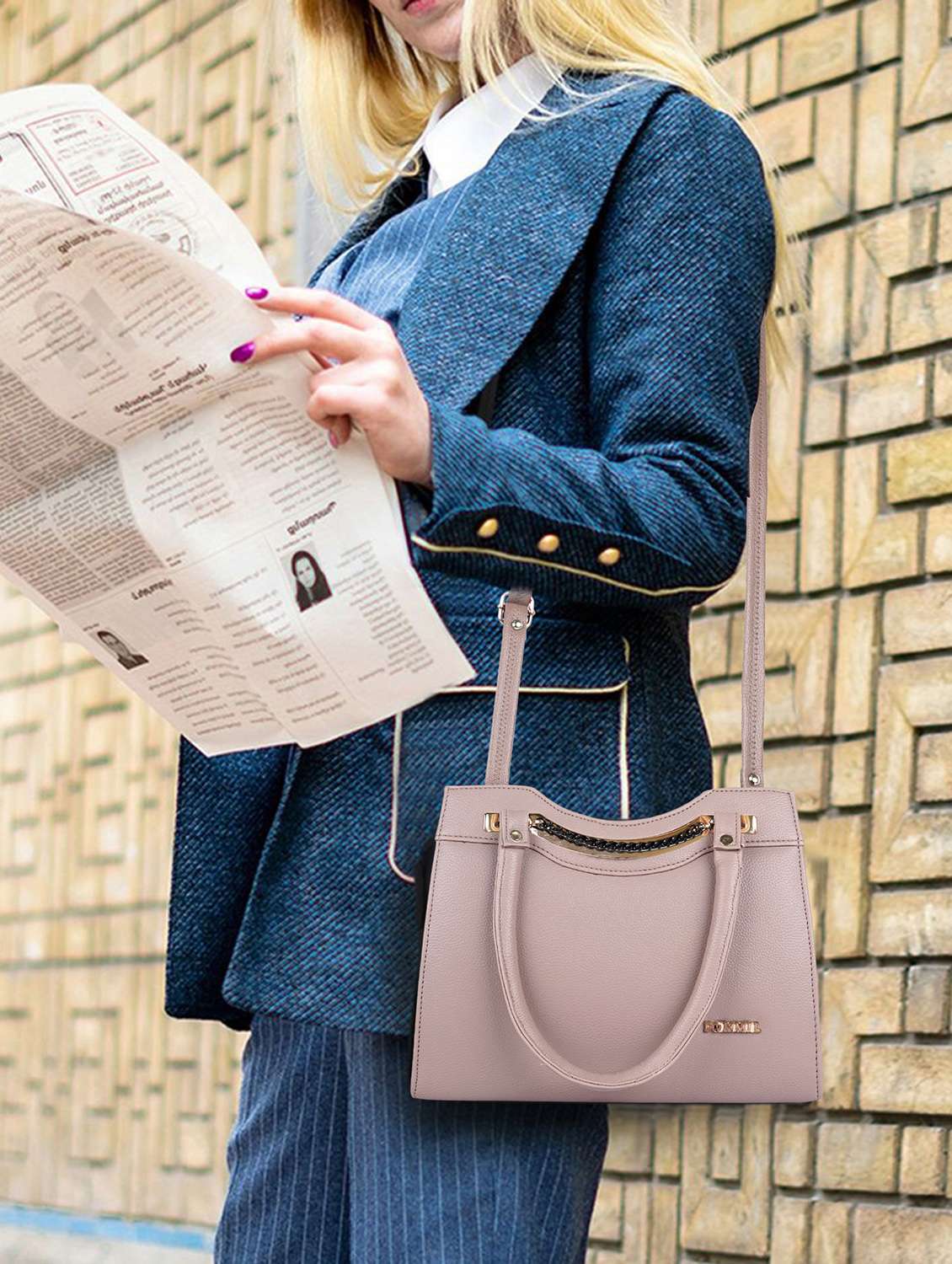 women solid structure handheld bag - 22231818 -  Standard Image - 3