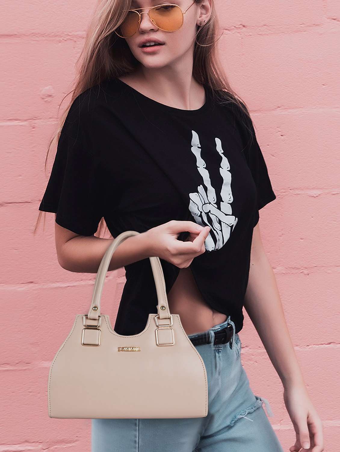 women solid structure handheld bag - 22231823 -  Standard Image - 3