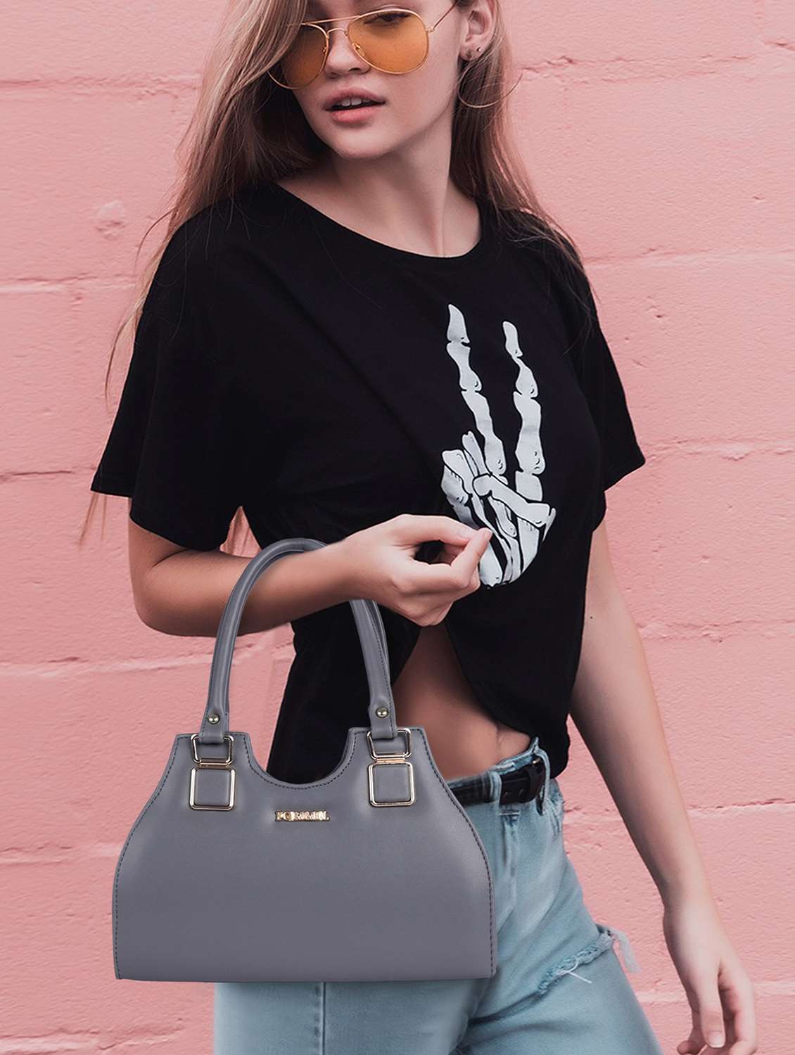 women solid structure handheld bag - 22231824 -  Standard Image - 3