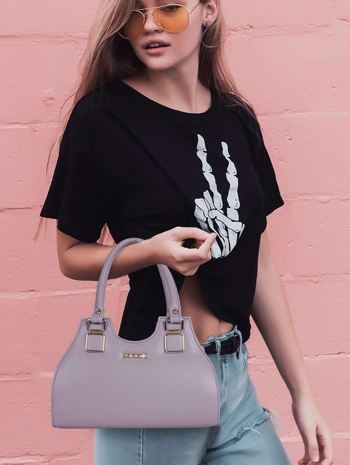 women solid structure handheld bag - 22231826 -  Standard Image - 3