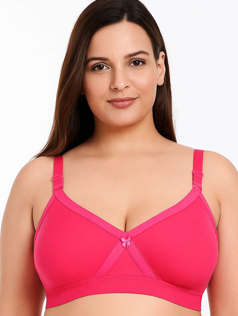 women solid non padded full coverage t-shirt bra