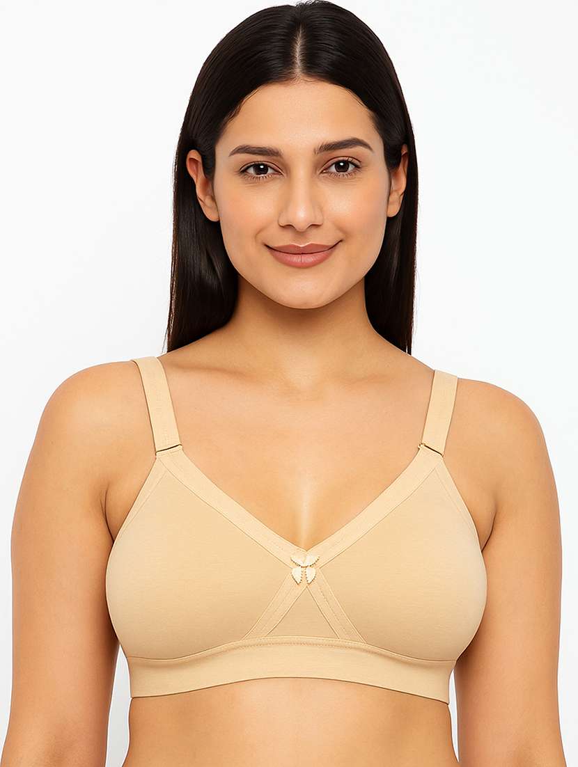 women solid non padded full coverage t-shirt bra
