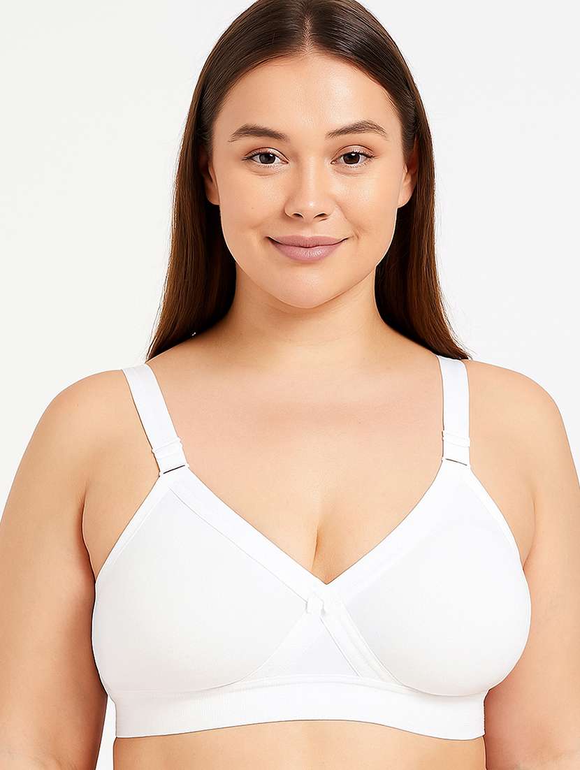women solid non padded full coverage t-shirt bra