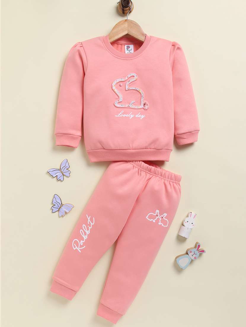 girls printed long sleeve full lenght set