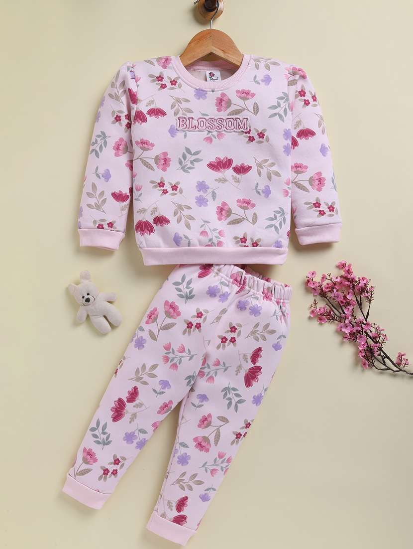 girls printed long sleeve full lenght set