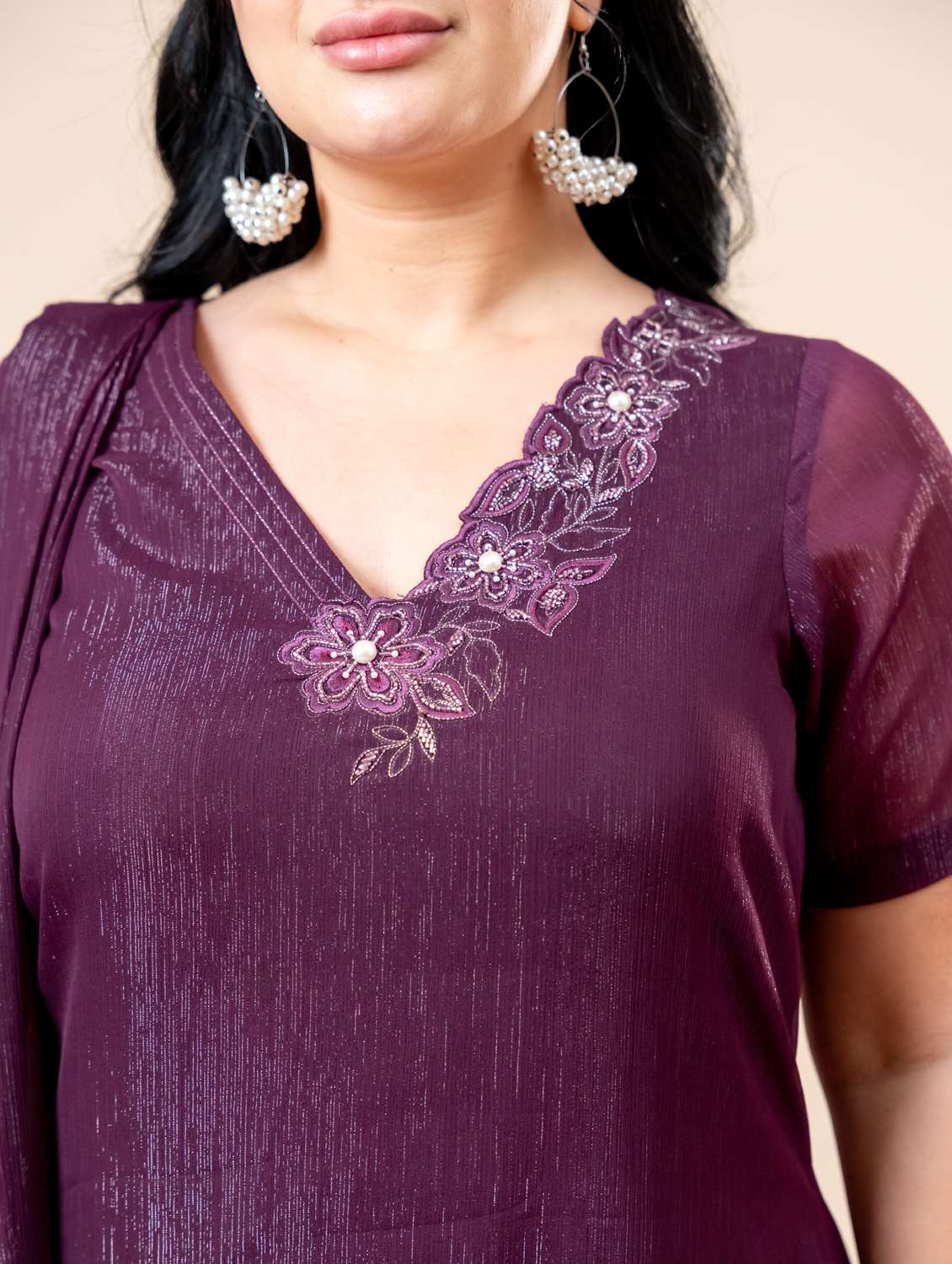 women plus size short sleeve kurta palazzo set - 22238816 -  Standard Image - 5